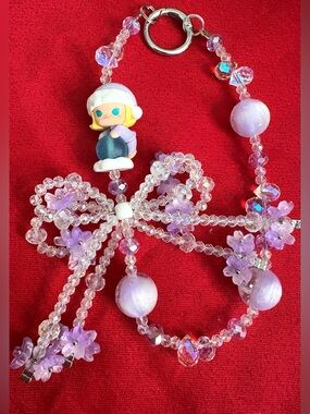 Handmade Phone/Key Chain w/ Molly from Light the Night Popbean series!